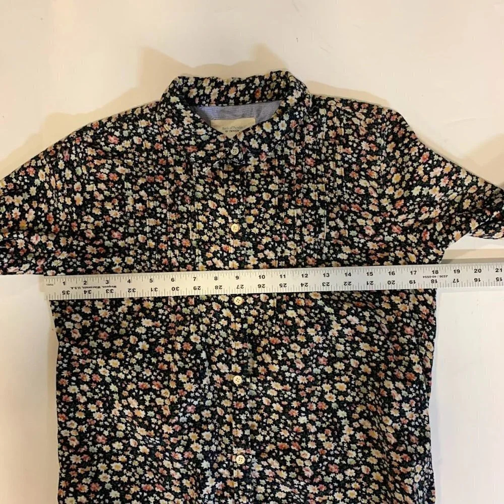 Birds of Paradise Trovata Women's Ditsy‎ Floral Pattern Corduroy Shirt Size XS - Picture 12 of 14